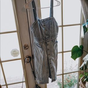 Free People Denim - Jean dress with adjustable buttons